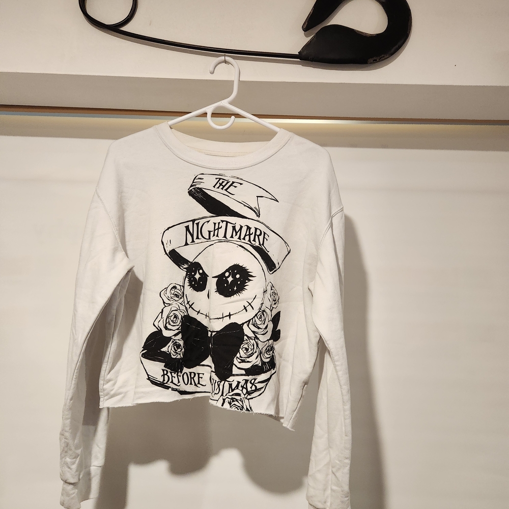 The Nightmare Before Christmas  White Long Sleeve Shirt